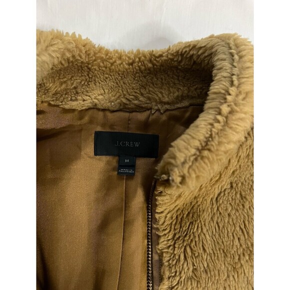 J.CREW Brown Faux Fur Full Zip Vest Size Medium - Picture 7 of 10